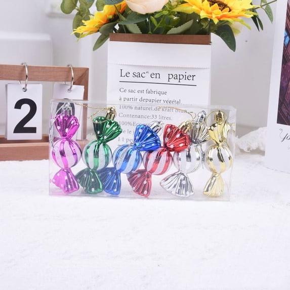 christmas home decor 6 Pcs Christmas Candy Ornaments