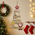 thumbnail image 1 of christmas ornaments set Christmas Wooden Hanging Ornament Elder Snowman For Door Or Wall Hanging Festive Ambience Decoration outdoor christmas decorations, 1 of 6