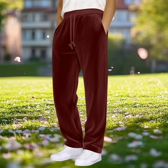 christmas pants,Wide Leg Sweatpants Women Cargo Pants for Girls High Waisted Baggy Sweatpants for Women Casual Pants with Pockets,Womens Sweatpants Baggy Wide Straight Leg Sweats Pants with Pockets
