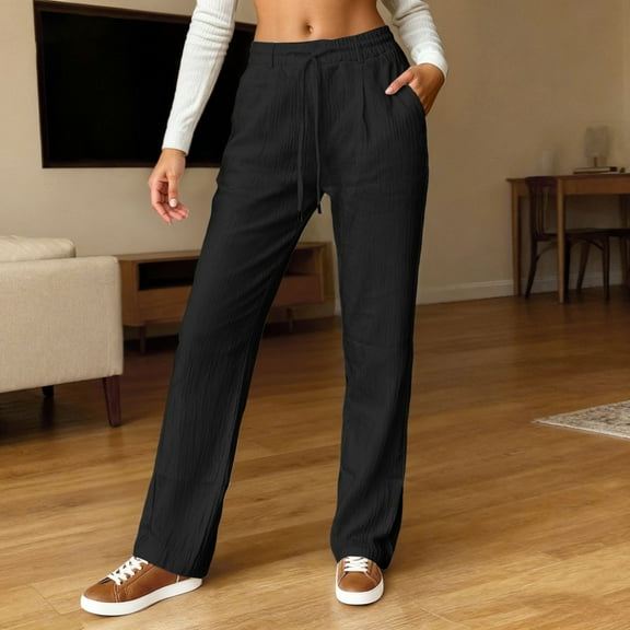 christmas pants,Wide Leg Sweatpants Women Cargo Pants for Girls High Waisted Baggy Sweatpants for Women Casual Pants with Pockets,Womens Sweatpants Baggy Wide Straight Leg Sweats Pants with Pockets