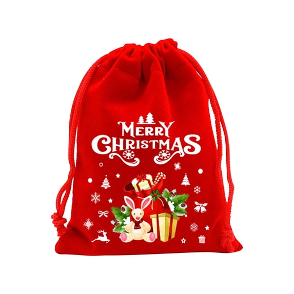 christmas snowman gift bags christmas gift bags small Red Green Mini Velvet Drawstring Pouches for Candy Gift Cards Coins Kids Friends Party Favors Wrapping,C