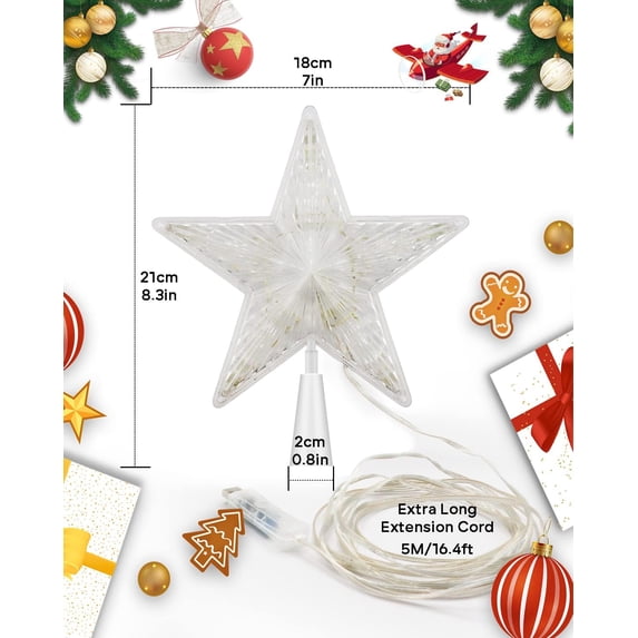 christmas tree topper 8-points star