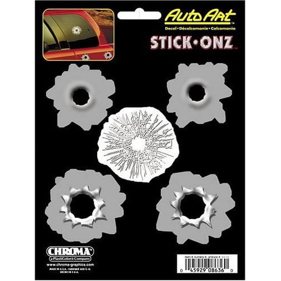 chroma 8636 bullet holes vinyl stick onz decal