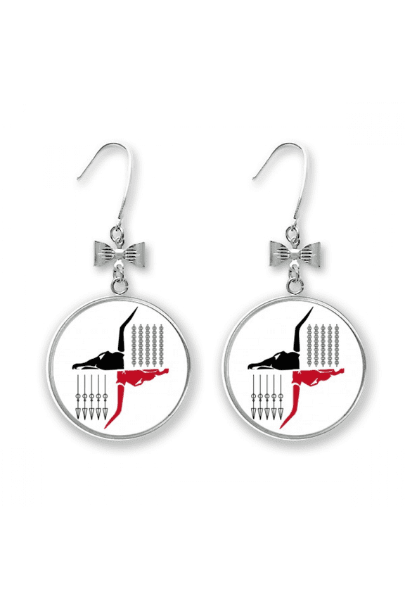 chromatic aberration arrows chains bow earrings drop stud pierced hook