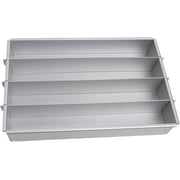 chrox Rectangle Cake Pan, Adjustable Battenberg Cake Mold Square, Multi-Function Cake Mold Baking Pans, Tool With Dividers, Aluminum Cake Pans For Making Brownies, Biteand And Cake