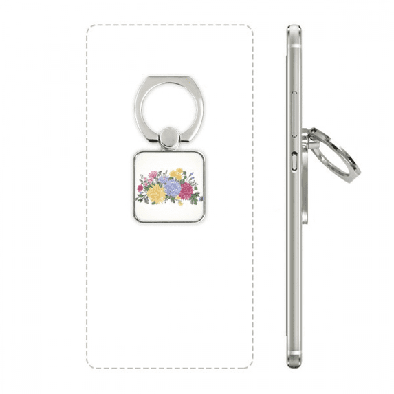 chrysanthemum greenery flower square cell ph stand holder bracket universal support
