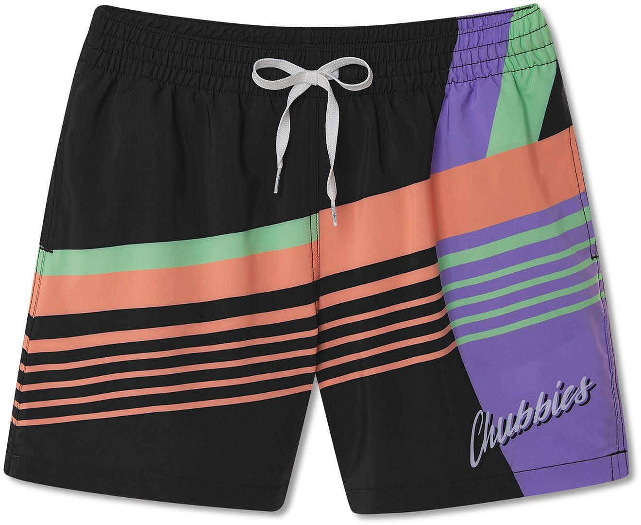 chubbies Men's Stretch 5.5\& Swim Trunks (BLACK 4, S)