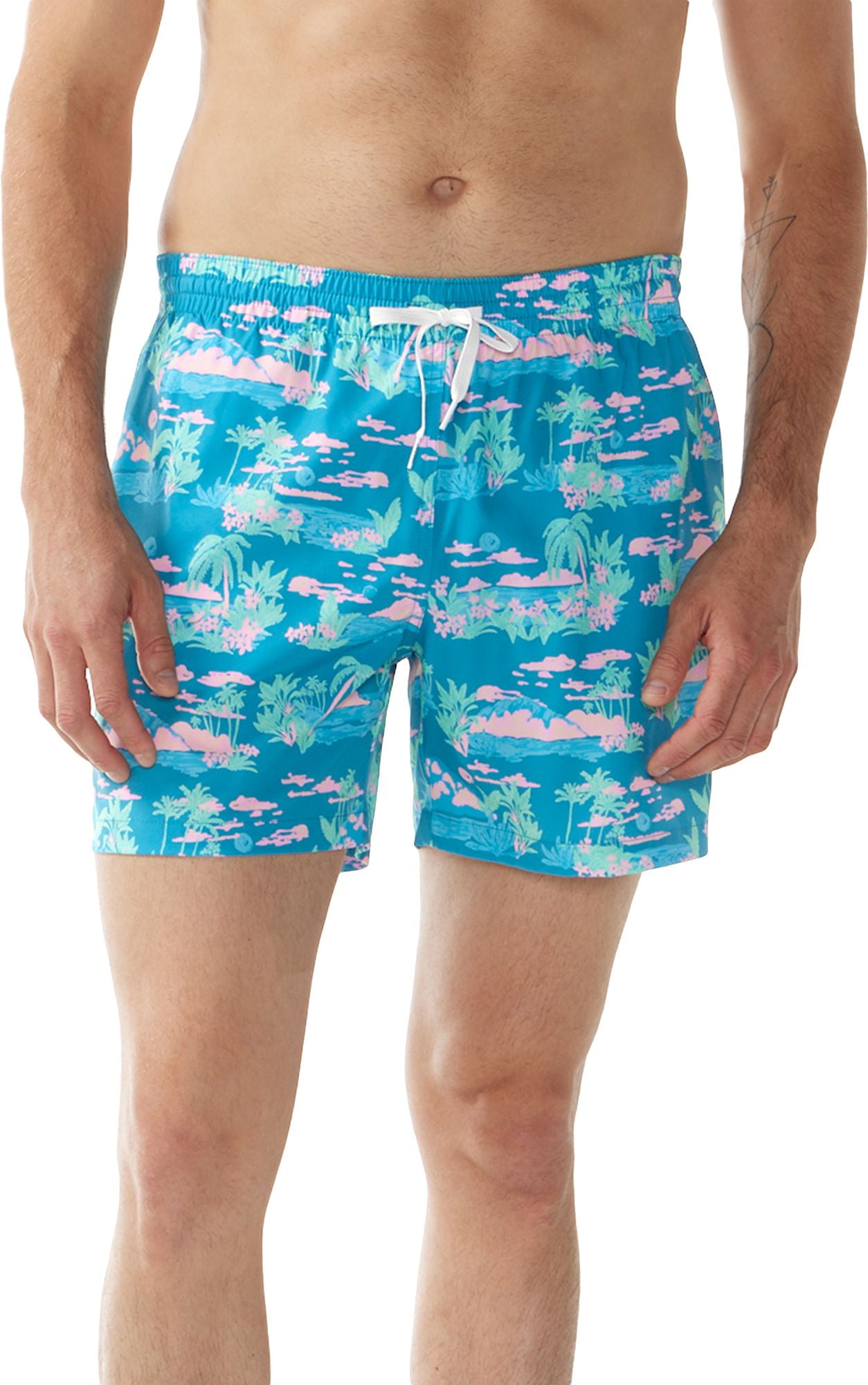 Avalon Swim Trunks with Compression Liner: Stone Blue