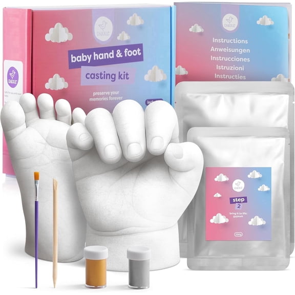 Chuckle Baby Handprint Footprint 3D Molding Casting Kit