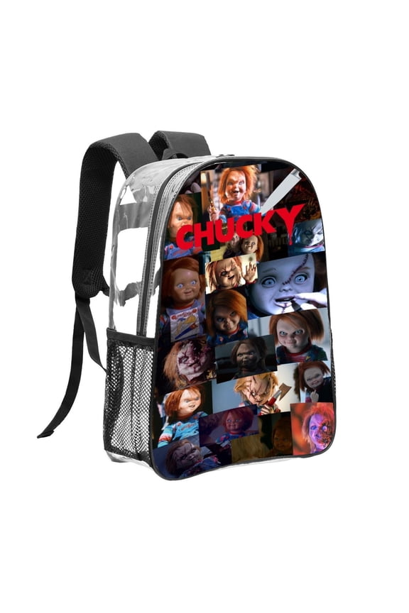 chucky Pattern Transparent Backpack Lightweight And fashionable Showcasing Personality And Leading The Trend