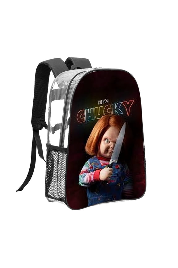 chucky Pattern Transparent Backpack Lightweight And fashionable Showcasing Personality And Leading The Trend