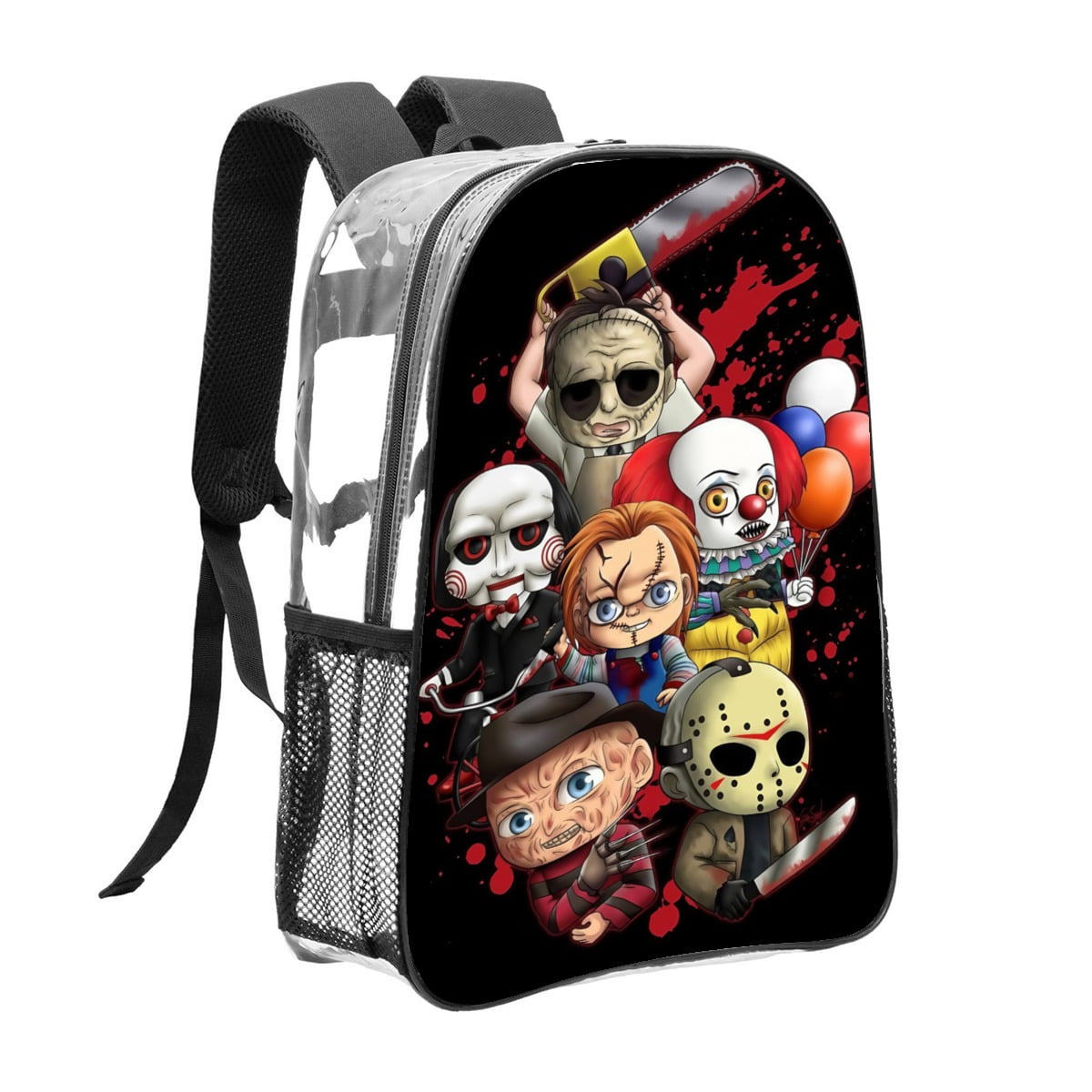 chucky Pattern Transparent Backpack Lightweight And fashionable ...