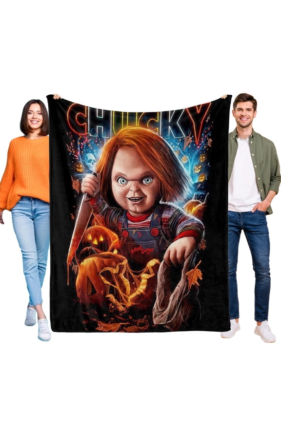 chucky Throw Blanket Gifts for Fans Lover Girls Boys Women Present Hoodie Him Bed 40"x50"