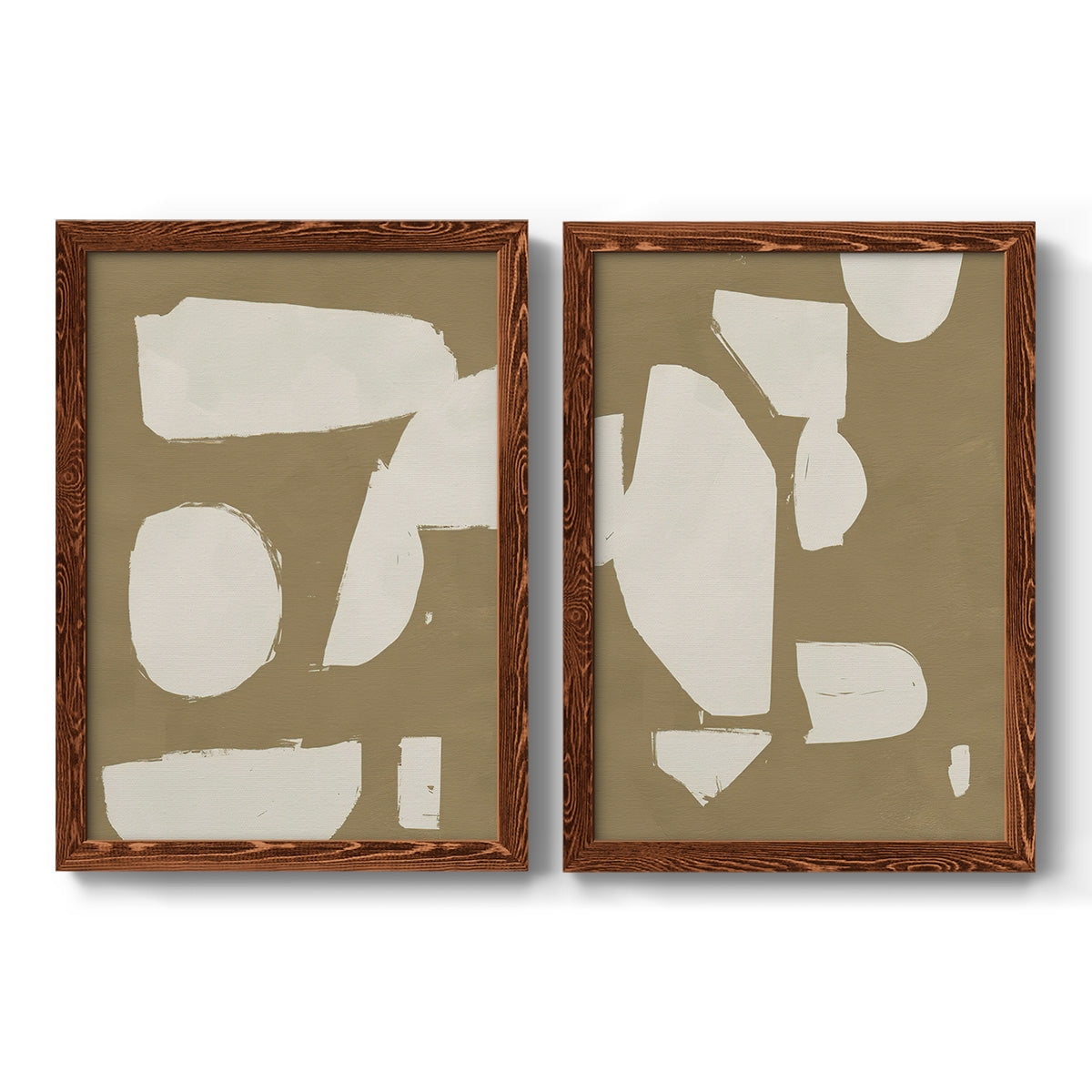 Chunky Abstract I - Premium Framed Canvas 2 Piece Set - Ready to Hang