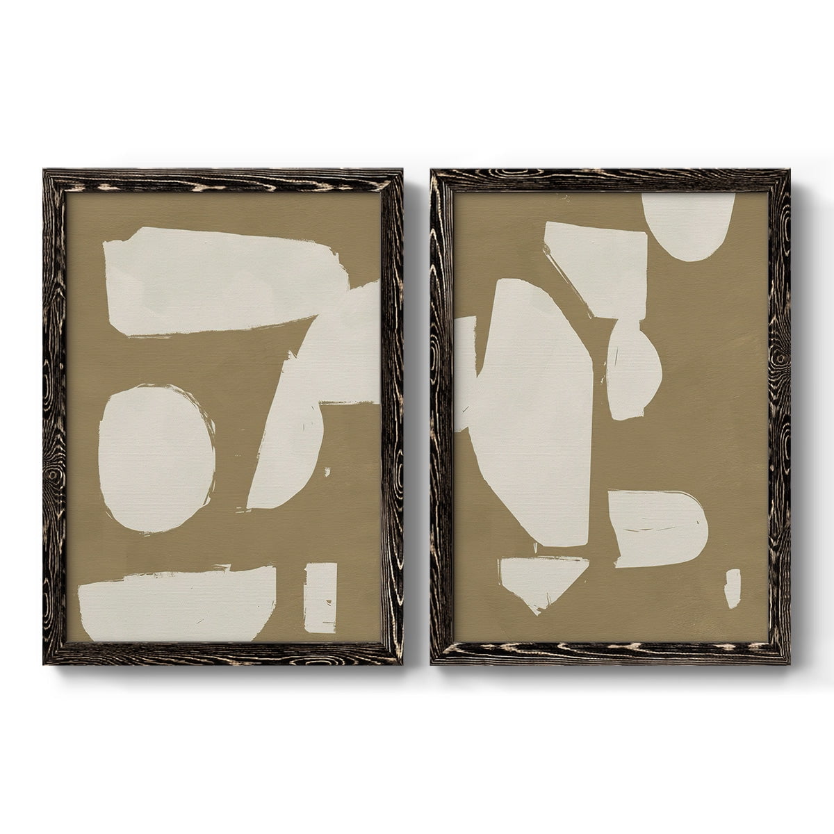 Chunky Abstract I - Premium Framed Canvas 2 Piece Set - Ready to Hang