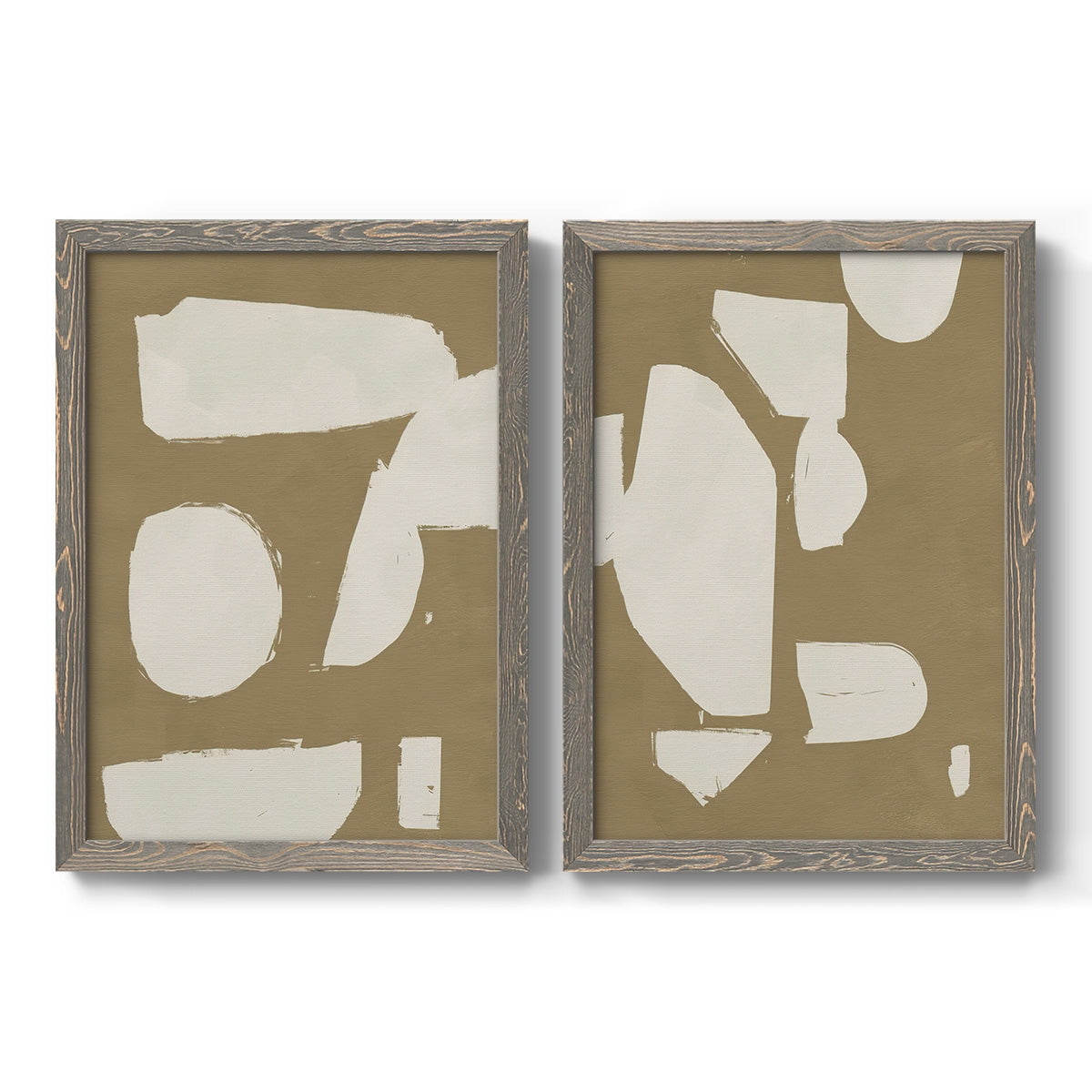 Chunky Abstract I - Premium Framed Canvas 2 Piece Set - Ready to Hang