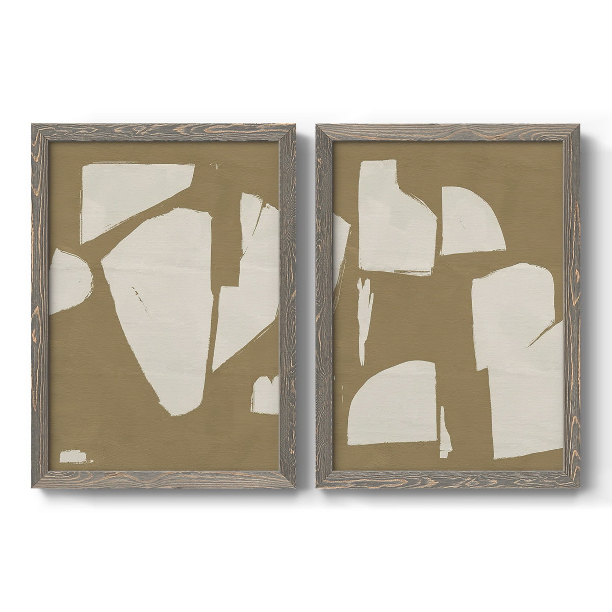 Chunky Abstract III - Premium Framed Canvas 2 Piece Set - Ready to Hang