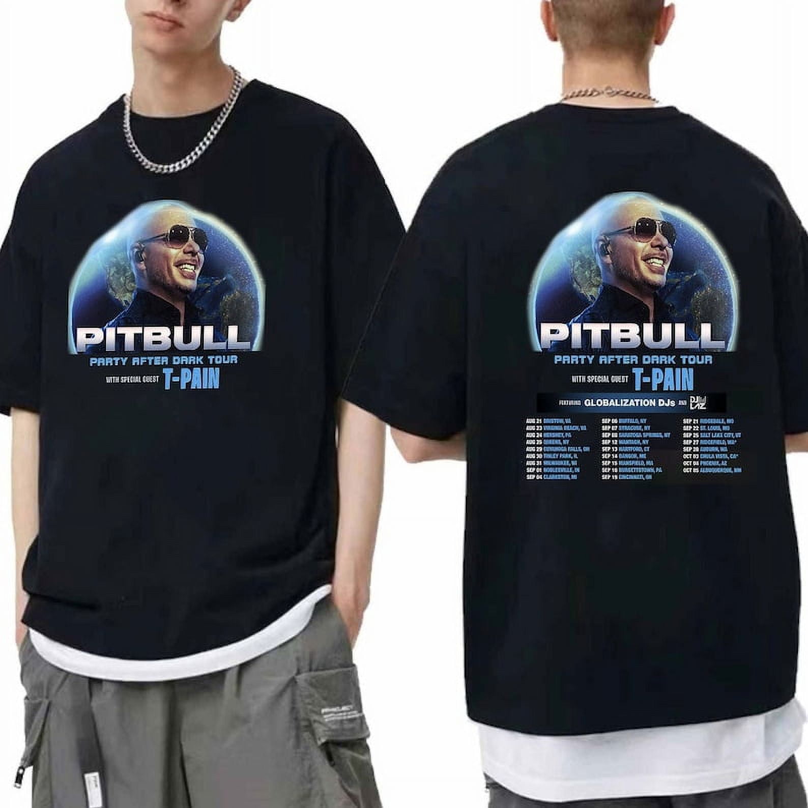 ciEN010812SIDE UNISEX TSHIRT, Pitbull Party After Dark Tour 2024