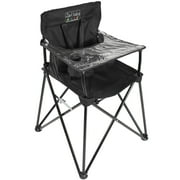 ciao! baby Portable High Chair for Babies and Toddlers, Compact Folding Travel High Chair with Carry Bag for Outdoor Camping, Picnics, Beach Days, and More (Black) (Black)