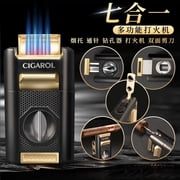 BBSISGO Seven-in-one Cigar Lighter, Black Gold