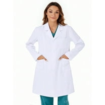 cimmuovere Plus Size Minimalist Lab Coat With Pocket Design