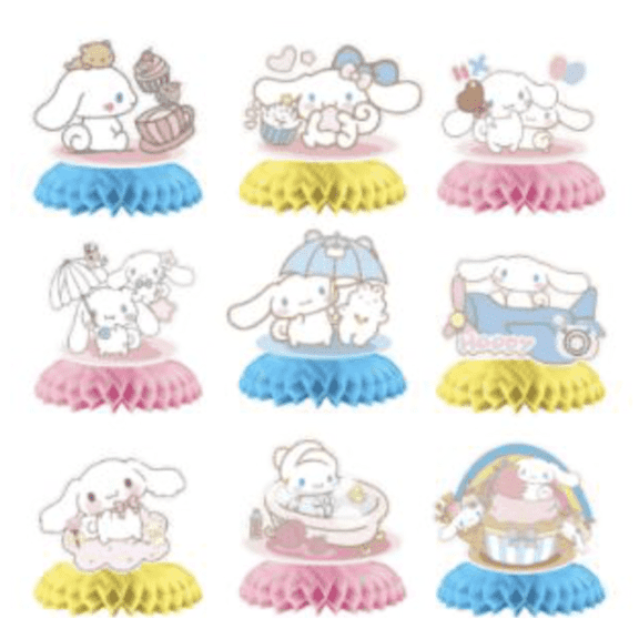 cinamonroll Cute Dog Birthday , Cute Dog Honeycomb Centerpiece Table Decorations, Party Supplies, Party Favors