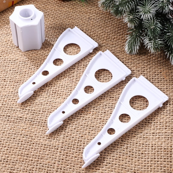 Milisten Tree Holder Stand White Plastic 1 Set