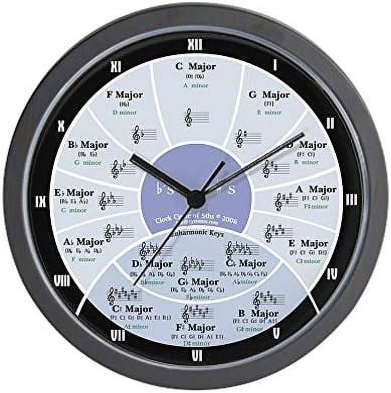 circle of fifths unique decorative 10" wall clock