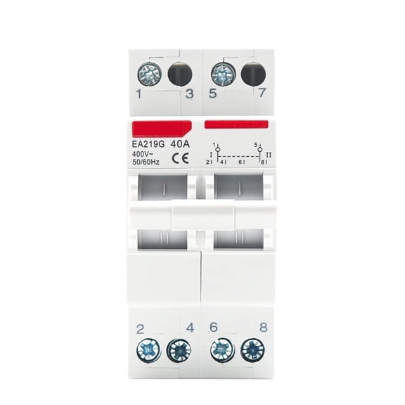 circuit breaker 2P 40A 63A AC 230V 400V Dual Power Manual Transfer Interlock Circuit Breaker Din Rail Isolating Discounnecting Switch