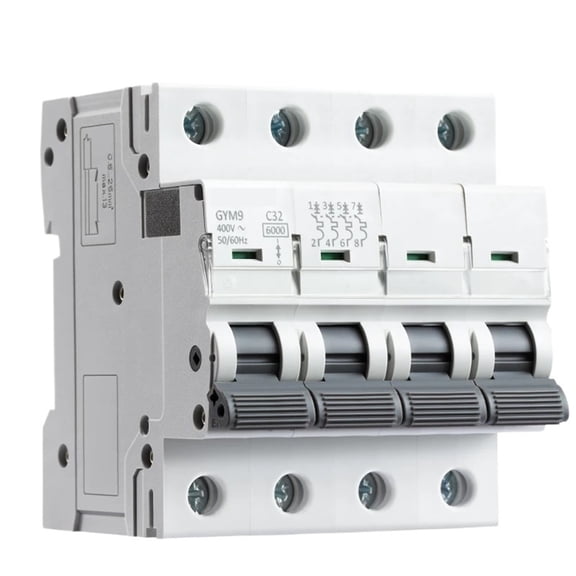 circuit breaker GYM9 4P MCB 6KA Breaking Capacity MCB Din Rail Mini Circuit Breaker 6A-63A AC Type