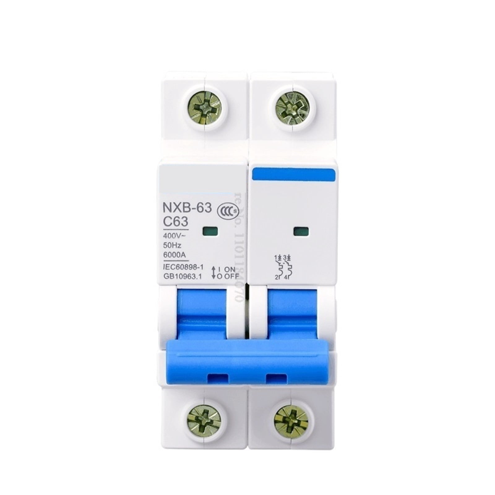 circuit breaker MCB NXB-63 2P 2A 10A 16A 32A 40A 63A Miniature Circuit Breaker C Curve AC 230/400V DIN Rail Mounting Miniature Household