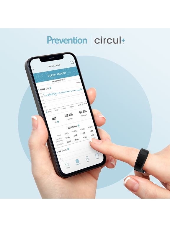 circul+ Smart Ring by Prevention© Monitors Blood Oxygen, Sleep, Heart Rate, Skin Temperature and Activity. Patented Ring Technology Designed for Comfort and Next-level Accuracy of Health Metrics.