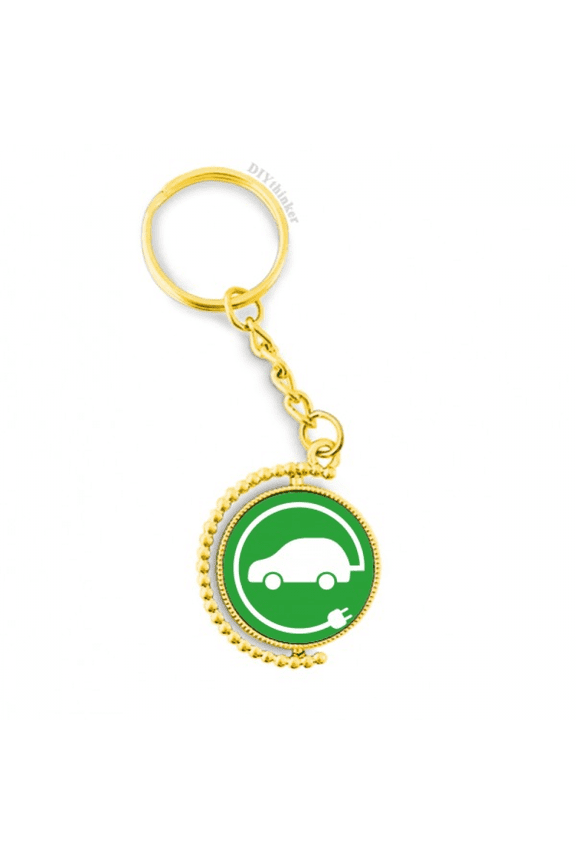 circular plug energy vehicles protect environment metal connector key chain accessory en keyholder