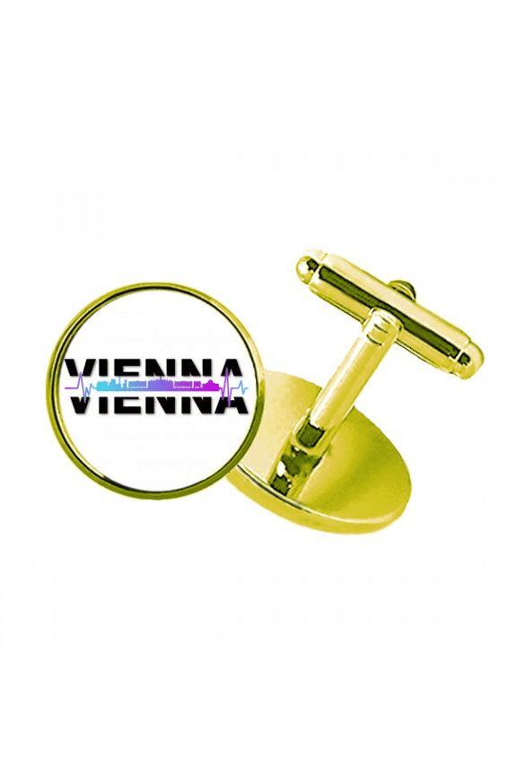 city radio vienna building studded business metal cufflinks en