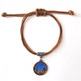 thumbnail image 1 of city stars night bracelet leather hide wristband brown jewelry, 1 of 4