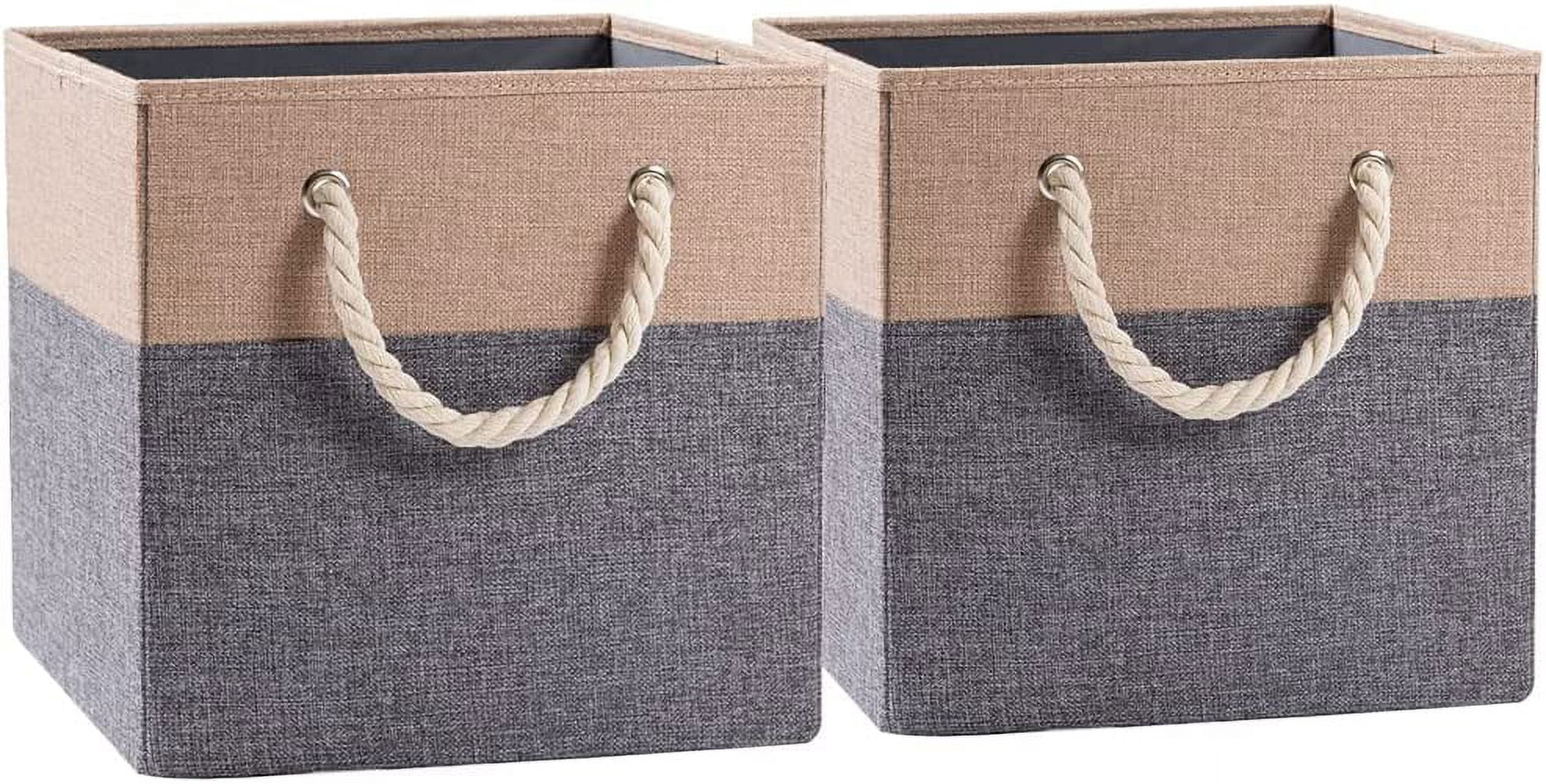 ciyvbiei Cube Storage Bins 11x11 inch [4-Pack] Foldable Fabric Storage ...