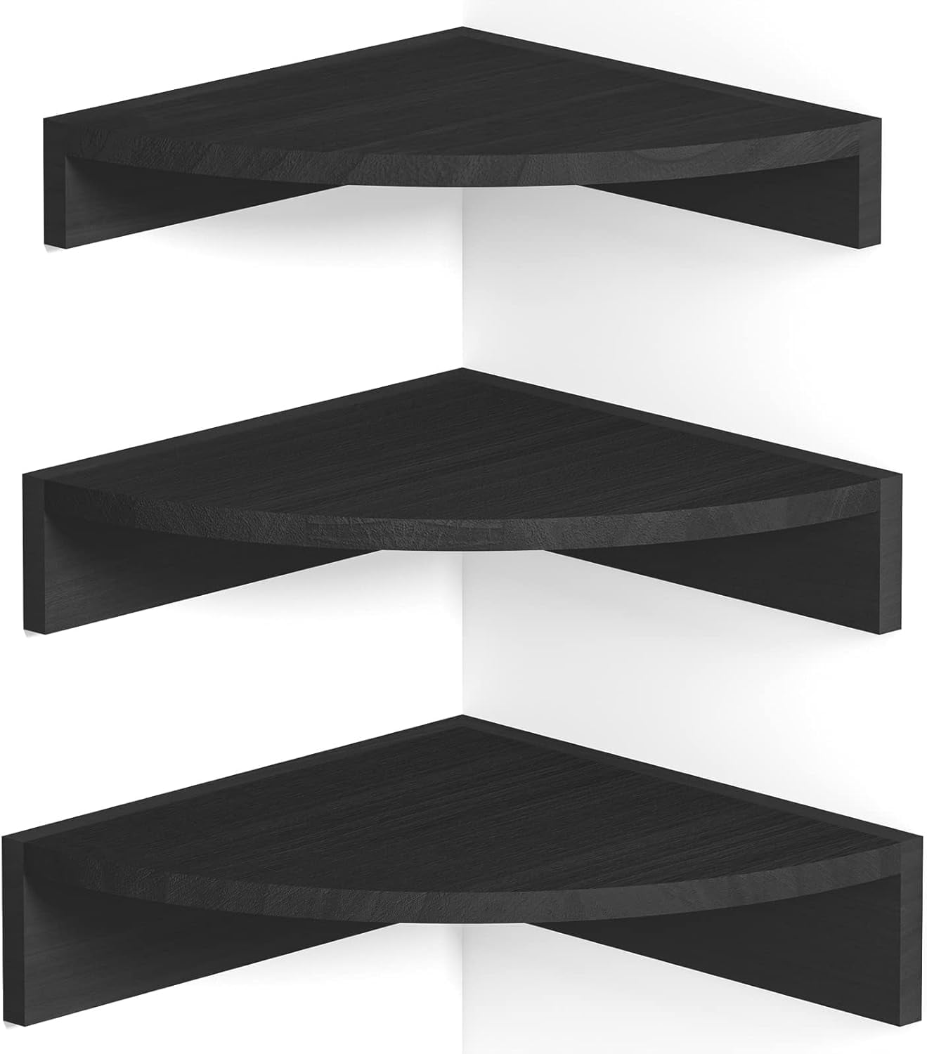 ciyvbiei KFHDMCV Black Corner Shelf Wall Mount Floating Shelves for ...