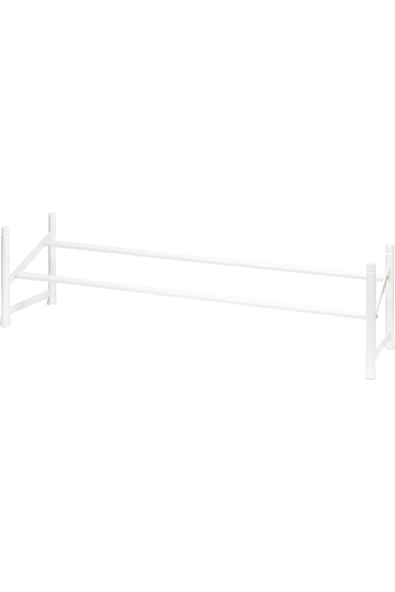 Stack and Expand Shoe Rack Single Tier Stackable - White — Residential Use, Standard Application