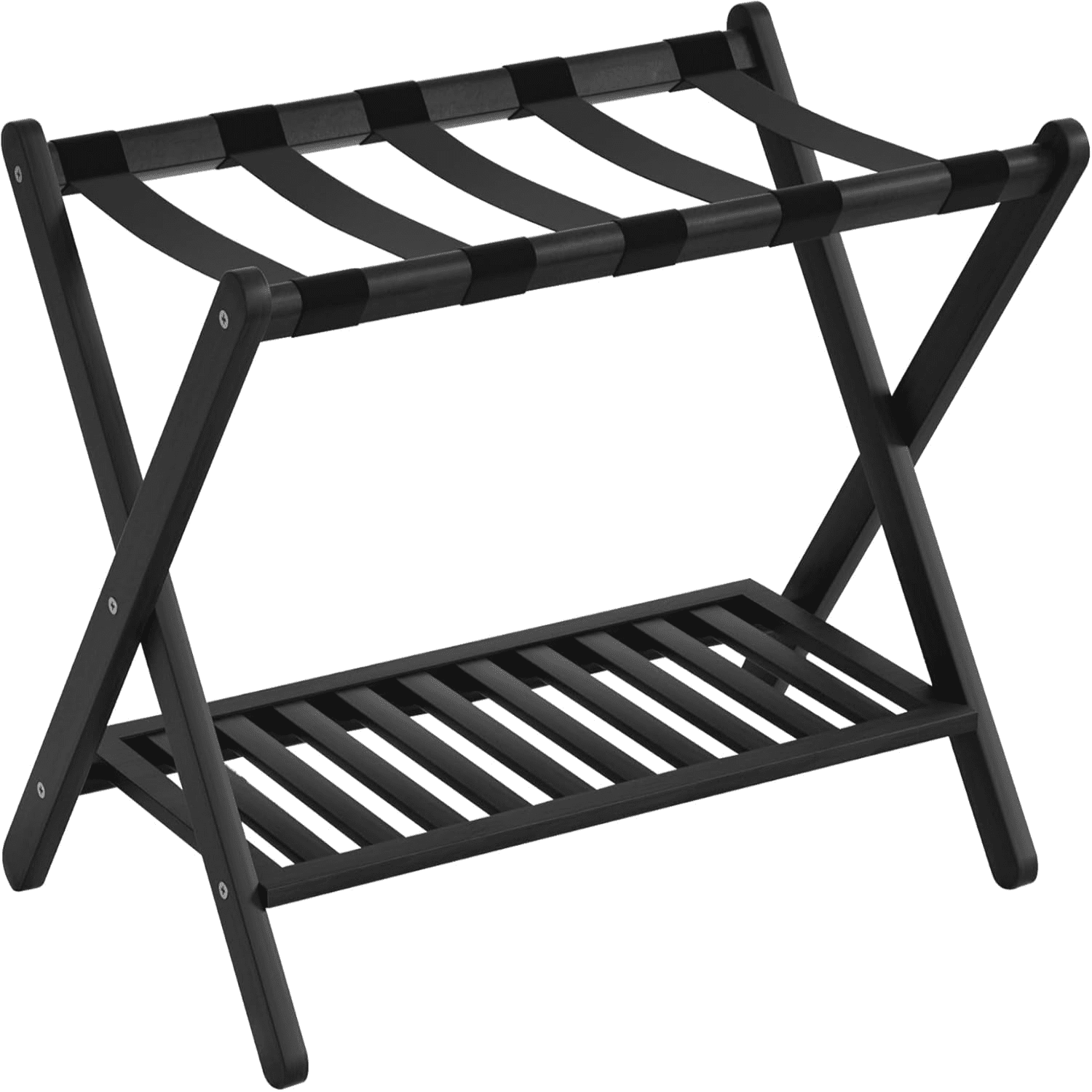 Guest Storage Rack cjjojobiubiu Luggage Rack Bamboo Luggage Stand With Shelf Folding ...