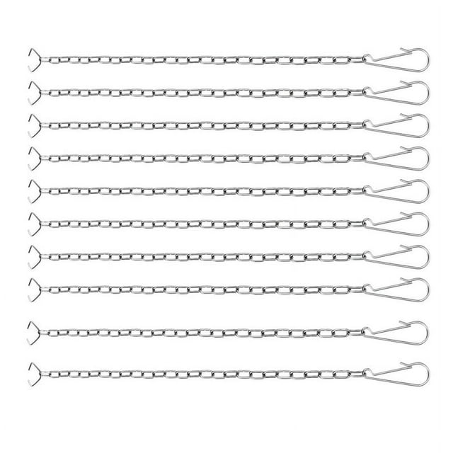 ckepdyeh 10 Pieces Toilet Handle Chain Stainless Steel Toilet Flapper