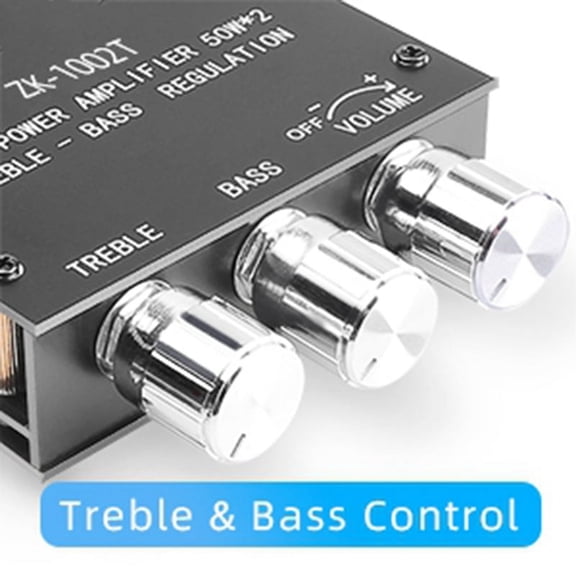ckepdyeh -1002T Amplifier Board with Treble & Bass Control BT & AUX Inputs DIY Wireless Speakers Power Amplifier Board