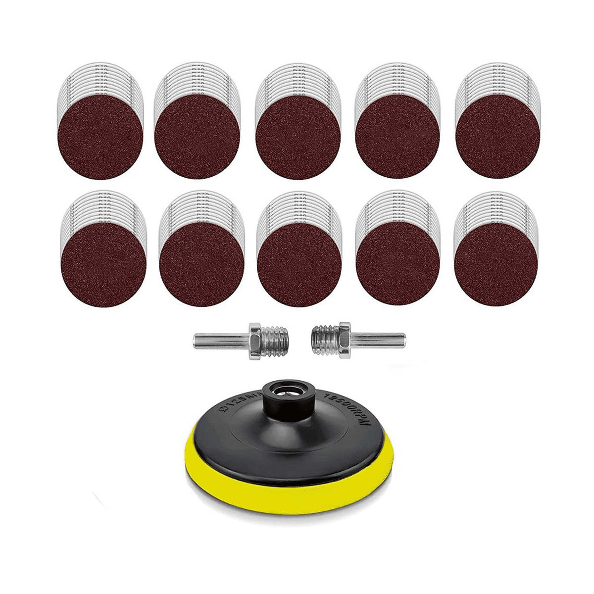 ckepdyeh 100PCS 5 Inch 5 Inch Sanding Discs Sandpaper with Hook and Loop , Angle Grinder