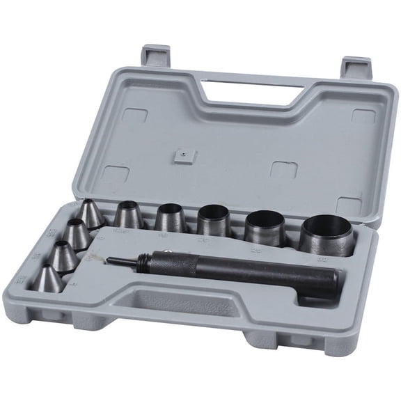 ckepdyeh 10Pcs Heavy Duty Hollow Punch Kit Set Gasket Leather Rubber Punching Diy Leathercraft Perforating Tools Herramientas Para