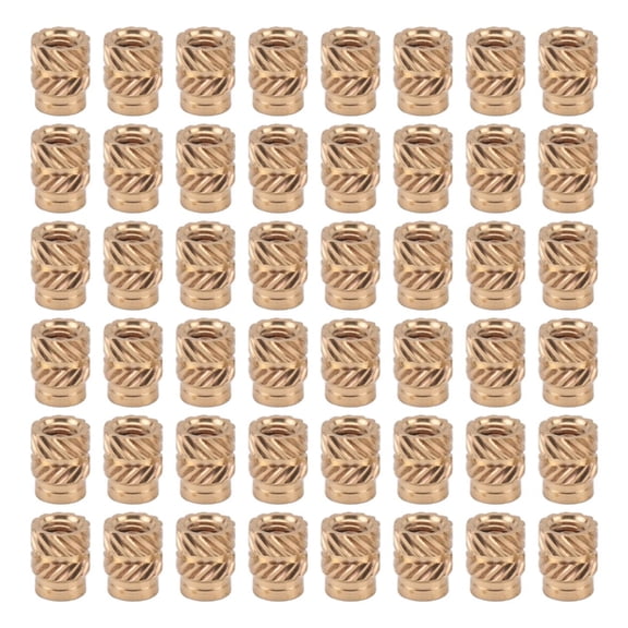 ckepdyeh 120Pcs M3X5.7-OD4.6 Thread Knurled Brass Threaded Heat Set Heat Insert Embedment Nut for 3D Printer