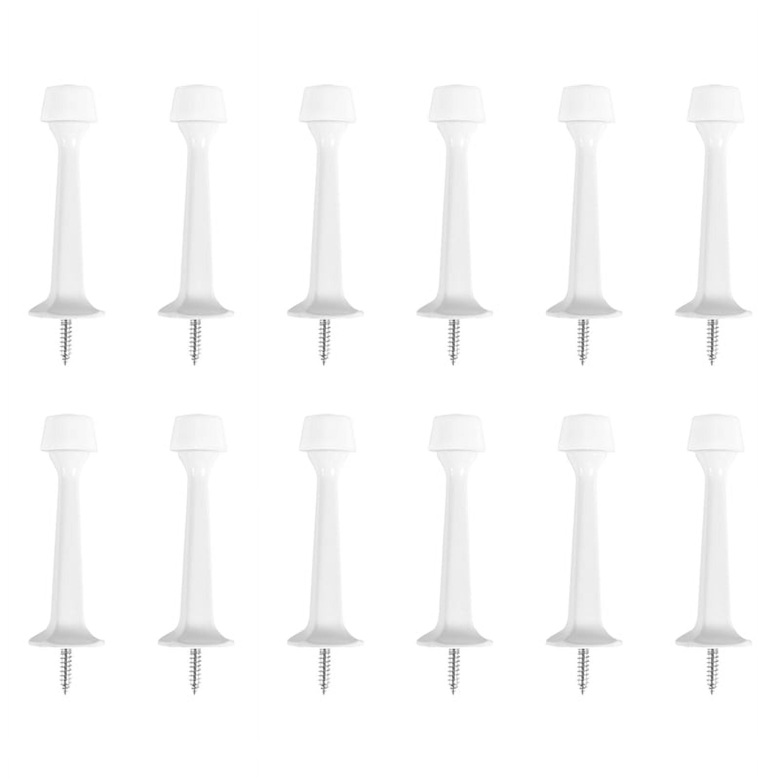 ckepdyeh 12Pcs Heavy Duty Solid Rigid Door Stops with Rubber Tips Zinc Die Cast Zinc Alloy Door