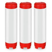ckepdyeh 16 Oz Inverted Plastic Squeeze Bottles, Refillable Tip Valve Dispenser Condiment Squeeze Bottle for Sauces Ketchup