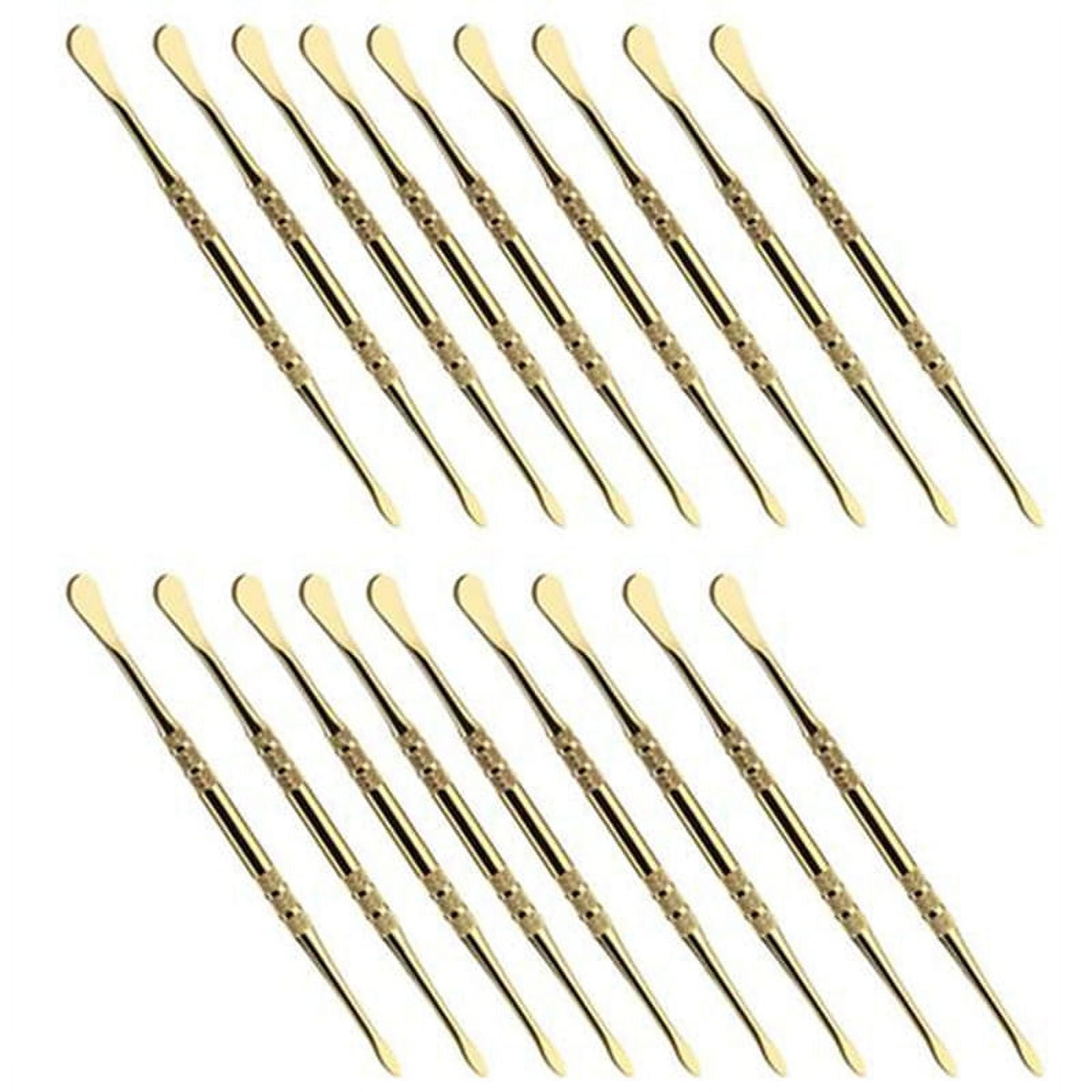 ckepdyeh 20Pack Stainless Steel Wax Carving Tools 4.75 Inch Gold Stainless Steel Carving Tool
