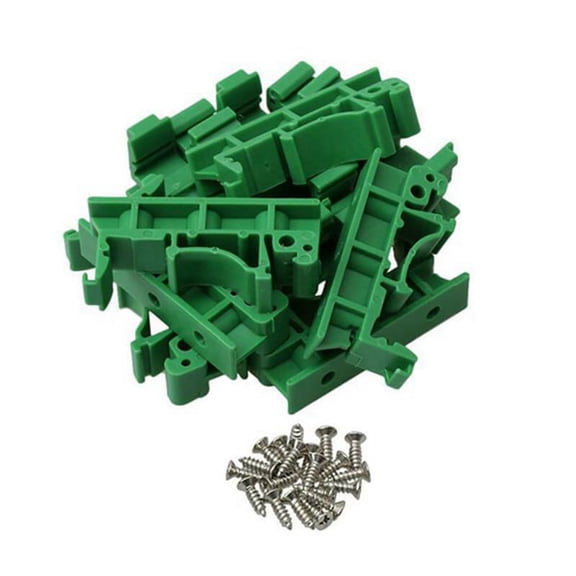 ckepdyeh 20Pcs DRG-01 PCB for DIN 35 Rail Mount Mounting Support Adapter Circuit Board Bracket Holder Carrier Clips Connectors PCB Mounting Brackets