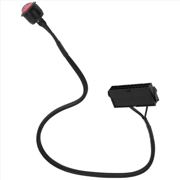 ckepdyeh 24-Pin Female ATX PSU PC Power Supply Tester Up Jumper Cable with ON/OFF Switch,50cm