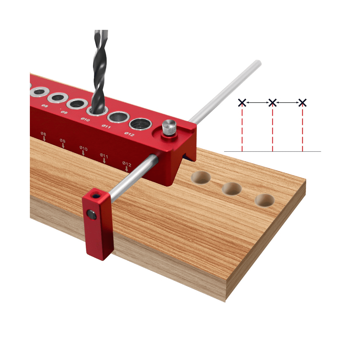 ckepdyeh-3-12mm-vertical-pocket-hole-jig-woodworking-dowel-drill-guide